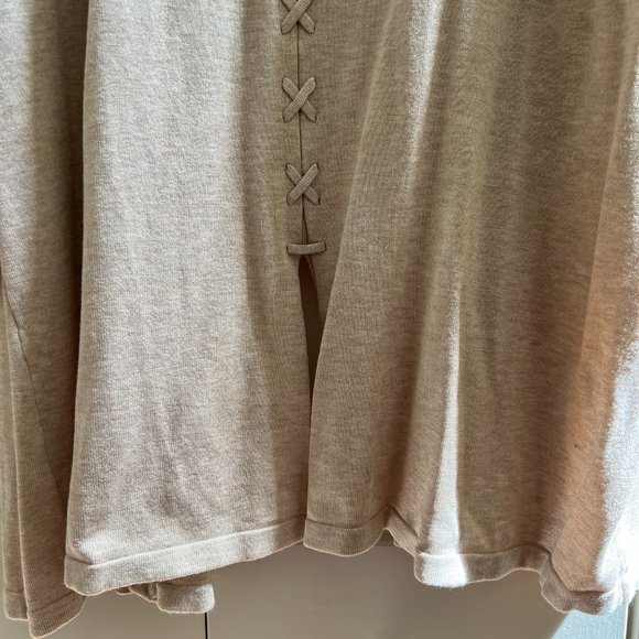 Lety & Me Aubree Back Detail Cardigan - Beige - Size 2X NWT - Picture 3 of 10